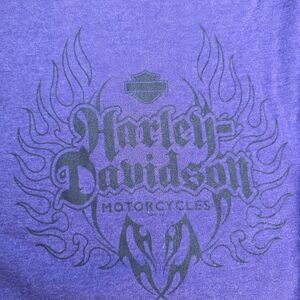 Harley Davidson Motorcycles Purle T-shirt, Women's Long Sleeves.